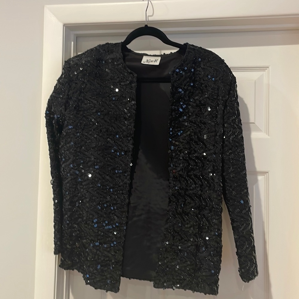 Black sequined evening jacket. Excellent condition from smoke free home